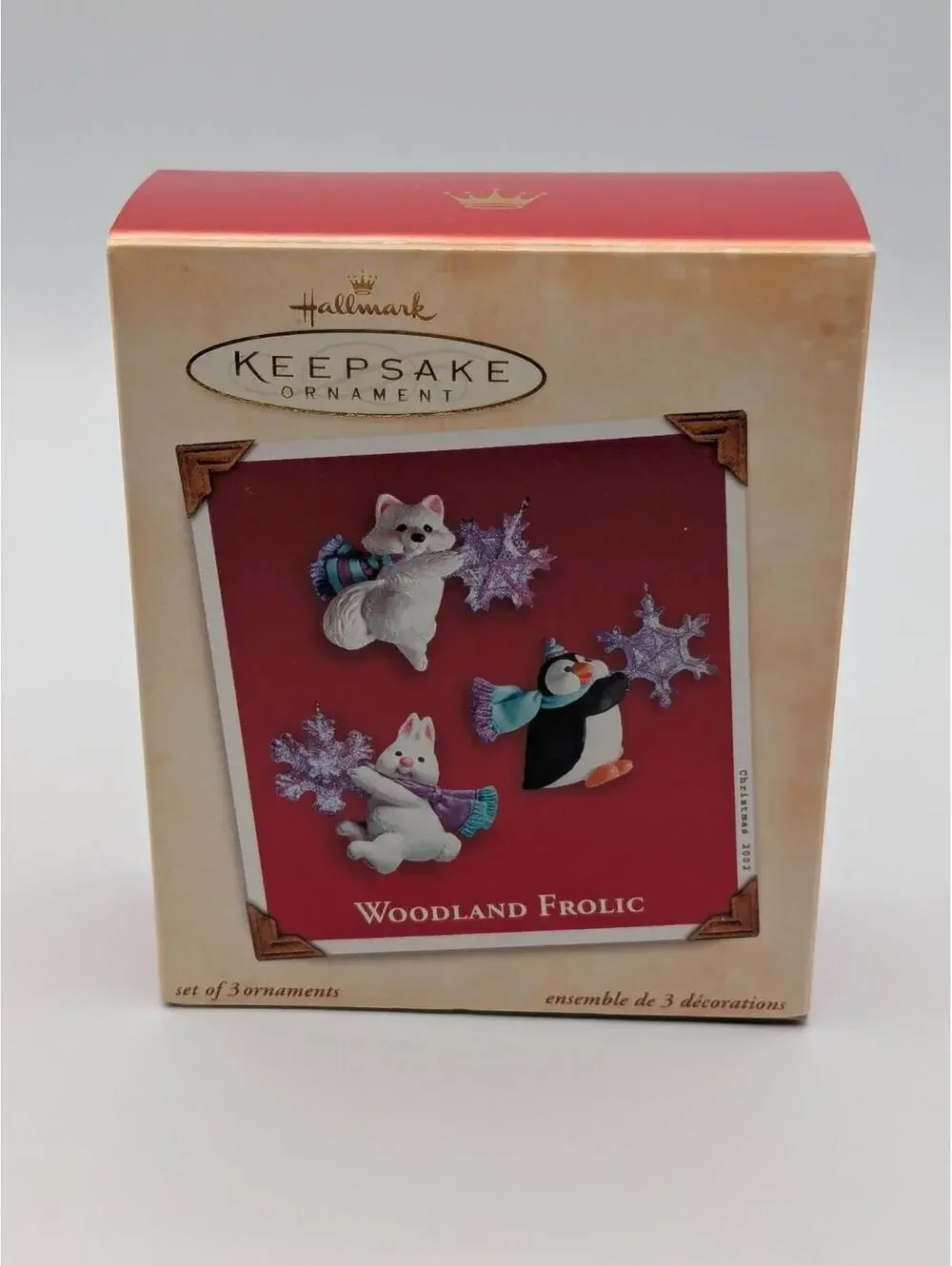 Hallmark Keepsake Woodland Frolic 2002, Set of 3 Vintage Christmas Ornaments